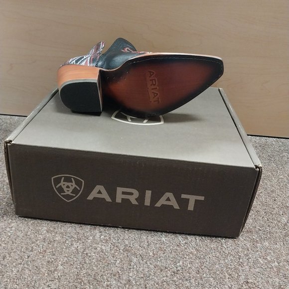 Ariat Women's Chimayo Dixon Western Boot -Black / New Mexico Roja Print - Picture 3 of 3